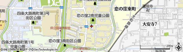 奈良県奈良市恋の窪2丁目周辺の地図