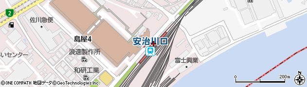 大阪府大阪市此花区周辺の地図