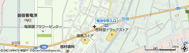 浜松磐田信用金庫竜洋支店周辺の地図