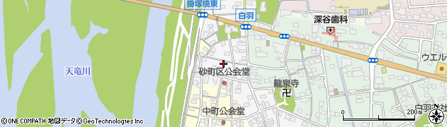 静岡県磐田市掛塚砂町周辺の地図