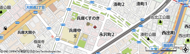 黒住教永沢中教会所周辺の地図