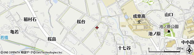 愛知県田原市田原町十七谷116周辺の地図