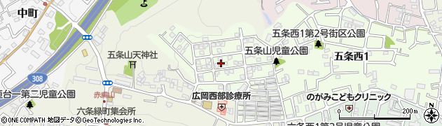 奈良県奈良市五条西2丁目周辺の地図