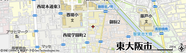 大阪府東大阪市御厨西ノ町周辺の地図