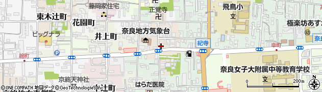 奈良県奈良市西紀寺町周辺の地図