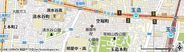 大阪府大阪市天王寺区空堀町周辺の地図