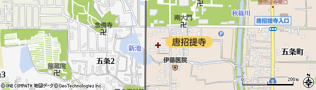 奈良県奈良市五条町16周辺の地図