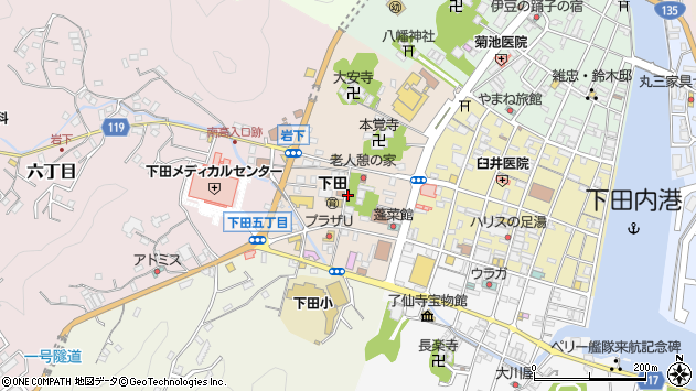 〒415-0024 静岡県下田市四丁目の地図