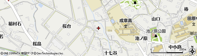 愛知県田原市田原町十七谷12周辺の地図