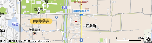 奈良県奈良市五条町4周辺の地図
