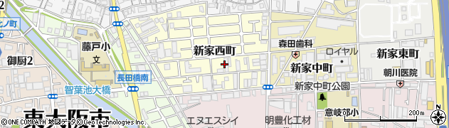 大阪府東大阪市新家西町5周辺の地図