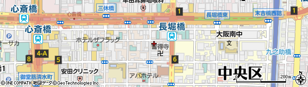 大阪府大阪市中央区東心斎橋1丁目3-23周辺の地図