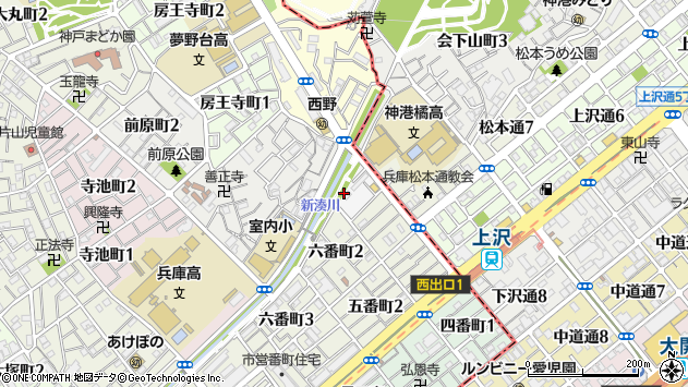 〒653-0001 兵庫県神戸市長田区七番町の地図