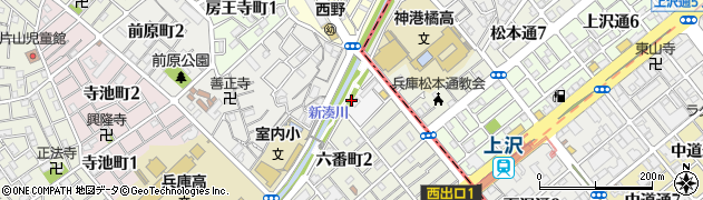 兵庫県神戸市長田区七番町周辺の地図
