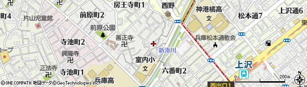 兵庫県神戸市長田区前原町周辺の地図