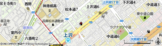 株式会社酒井商会　上沢給油所周辺の地図