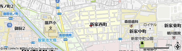 大阪府東大阪市新家西町9周辺の地図