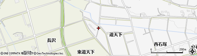 愛知県豊橋市西七根町（道天下）周辺の地図