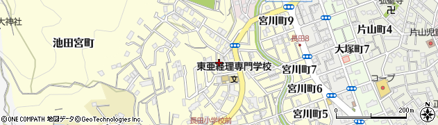 兵庫県神戸市長田区西山町周辺の地図