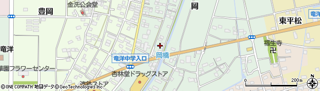 静岡県磐田市岡889周辺の地図