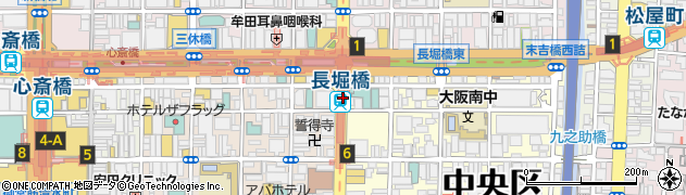 長堀橋駅周辺の地図