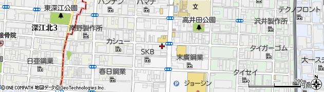 総合エネルギー株式会社高井田本通ＳＳ周辺の地図