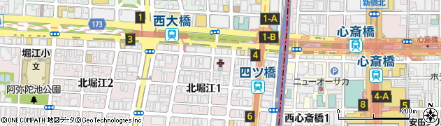 東横ＩＮＮ大阪心斎橋西周辺の地図