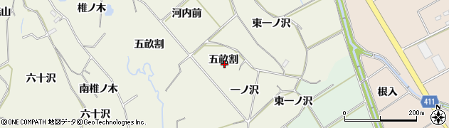 愛知県豊橋市杉山町（五畝割）周辺の地図