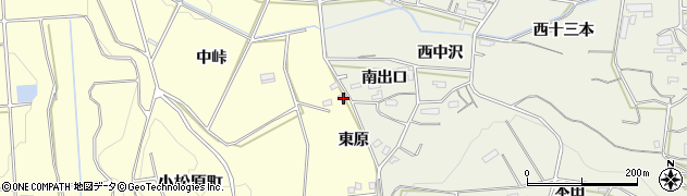 愛知県豊橋市小松原町（東原）周辺の地図