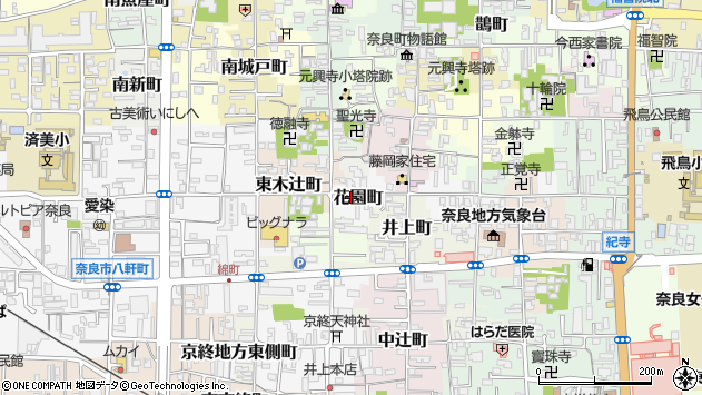 〒630-8328 奈良県奈良市花園町の地図
