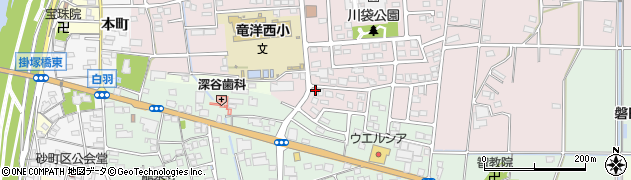 静岡県磐田市川袋2000-3周辺の地図