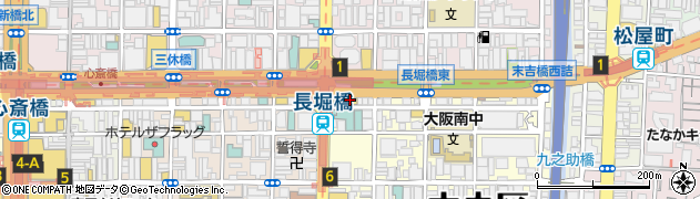 大阪府大阪市中央区島之内1丁目18周辺の地図