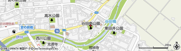 谷田南公園周辺の地図