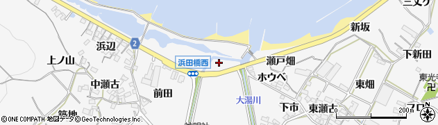 愛知県田原市仁崎町北畷周辺の地図