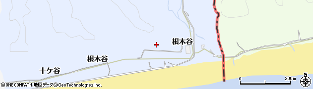 愛知県豊橋市東細谷町（根木谷）周辺の地図