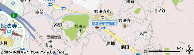 兵庫県神戸市須磨区妙法寺（寺ノ界地）周辺の地図