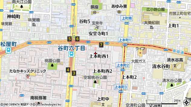 〒542-0062 大阪府大阪市中央区上本町西の地図