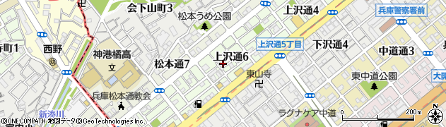 上沢通6丁目公園周辺の地図