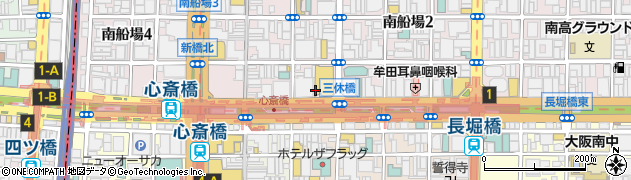 大阪府大阪市中央区南船場3丁目4周辺の地図