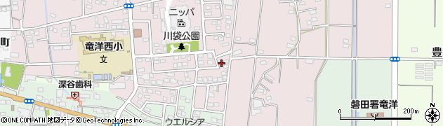 静岡県磐田市川袋1398周辺の地図