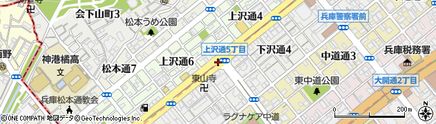 上沢通５周辺の地図