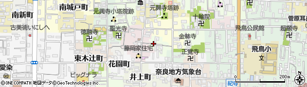 奈良県奈良市納院町周辺の地図