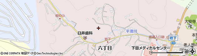 静岡県下田市六丁目周辺の地図