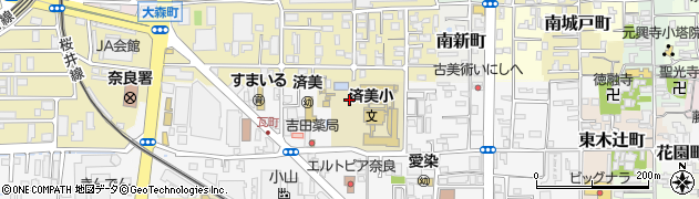 奈良県奈良市瓦町周辺の地図