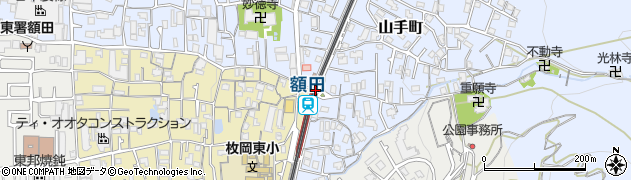 額田駅周辺の地図