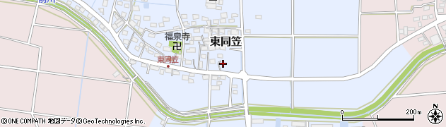 静岡県袋井市東同笠141周辺の地図