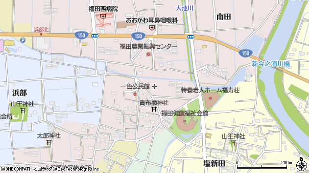 〒437-1216 静岡県磐田市一色の地図