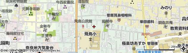 奈良県奈良市地蔵町周辺の地図