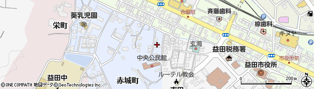 島根県益田市赤城町1周辺の地図