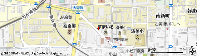 奈良県奈良市大森町38周辺の地図